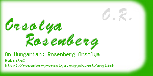 orsolya rosenberg business card